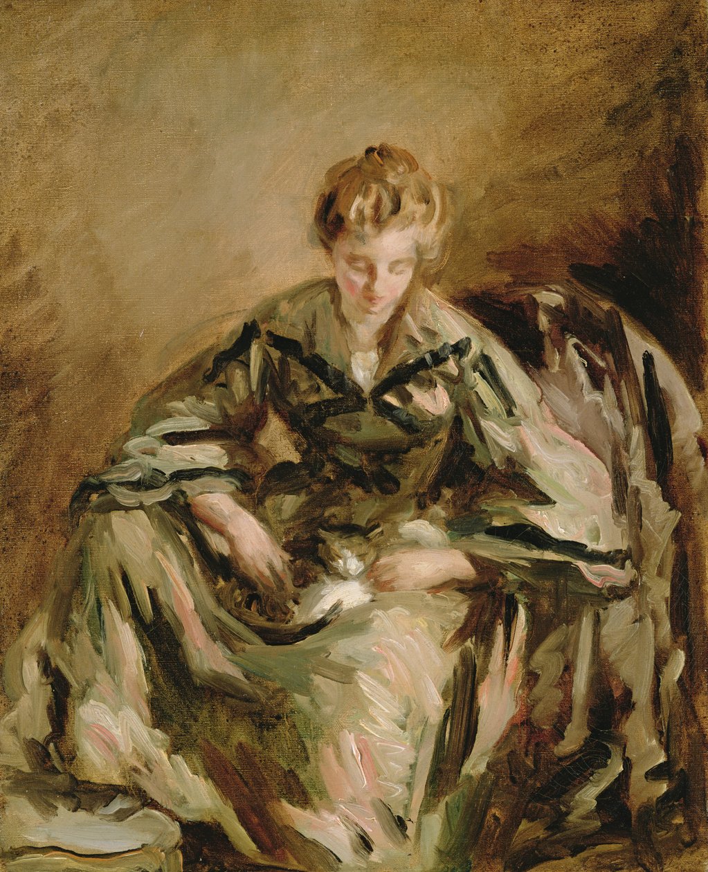 Tyttö kissan kanssa tekijältä Philip Wilson Steer