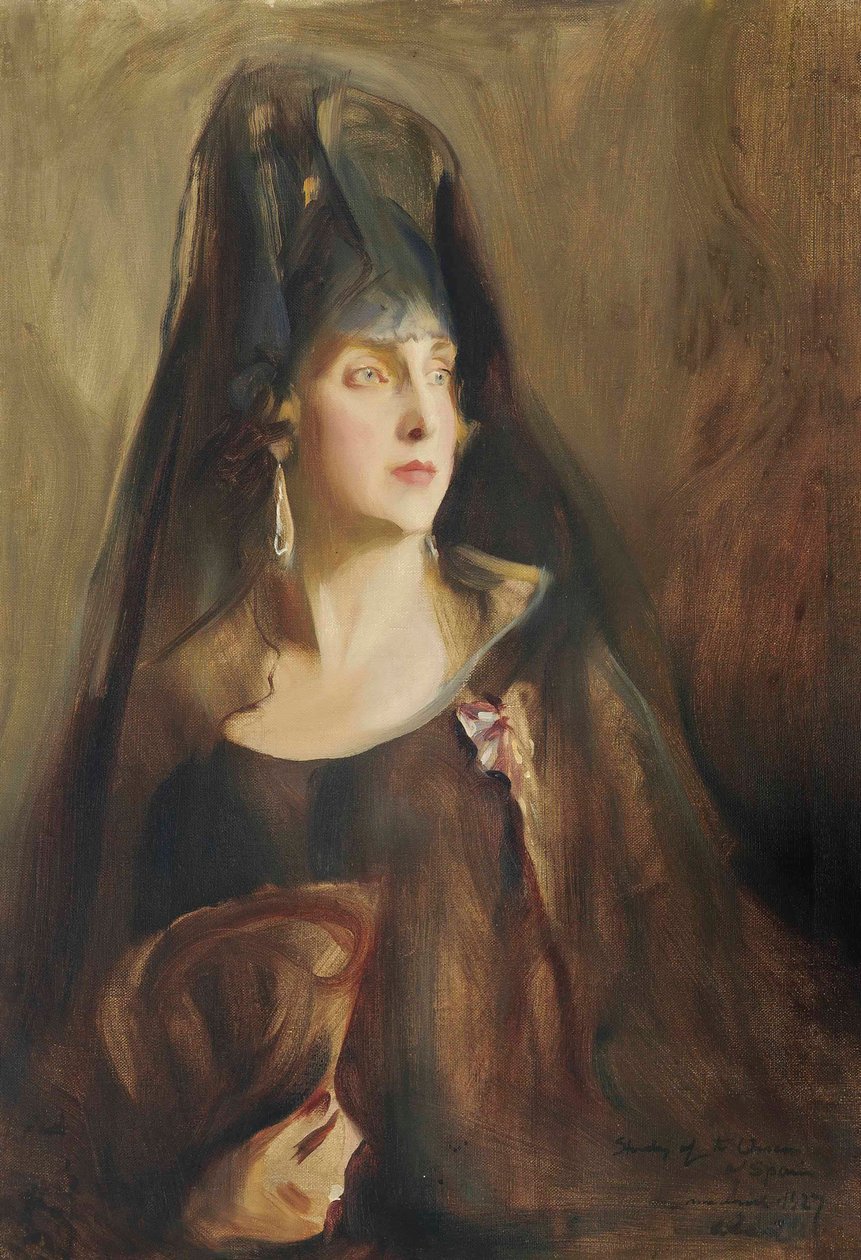 Espanjan kuningatar Victoria Eugenie 1887-1969, 1927. tekijältä Philip de László
