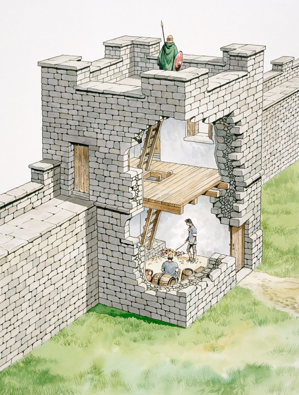 Hadrianuksen muuri: Banks East Turret, 200-luku, 1990-2010 tekijältä Philip Corke