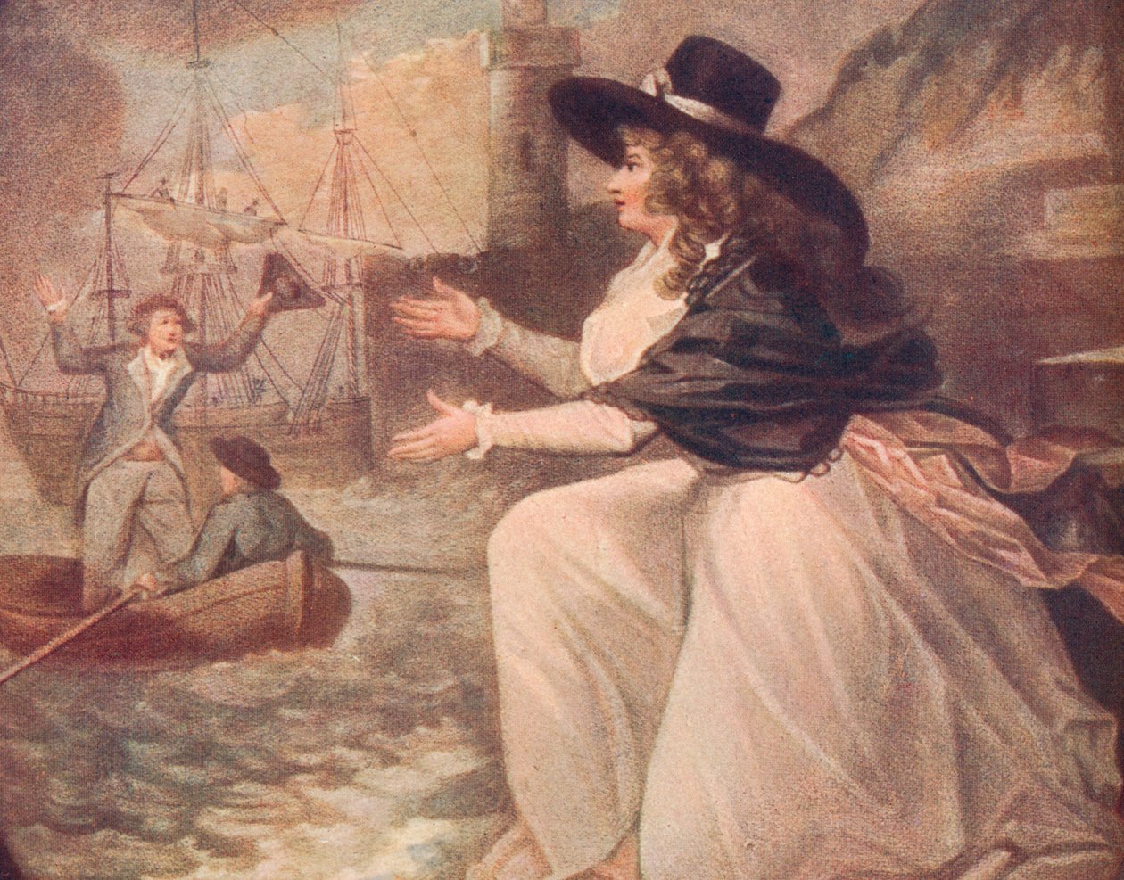 Mutual Joy tai The Ship in Harbour, c1788, 1906 tekijältä Philip Dawe