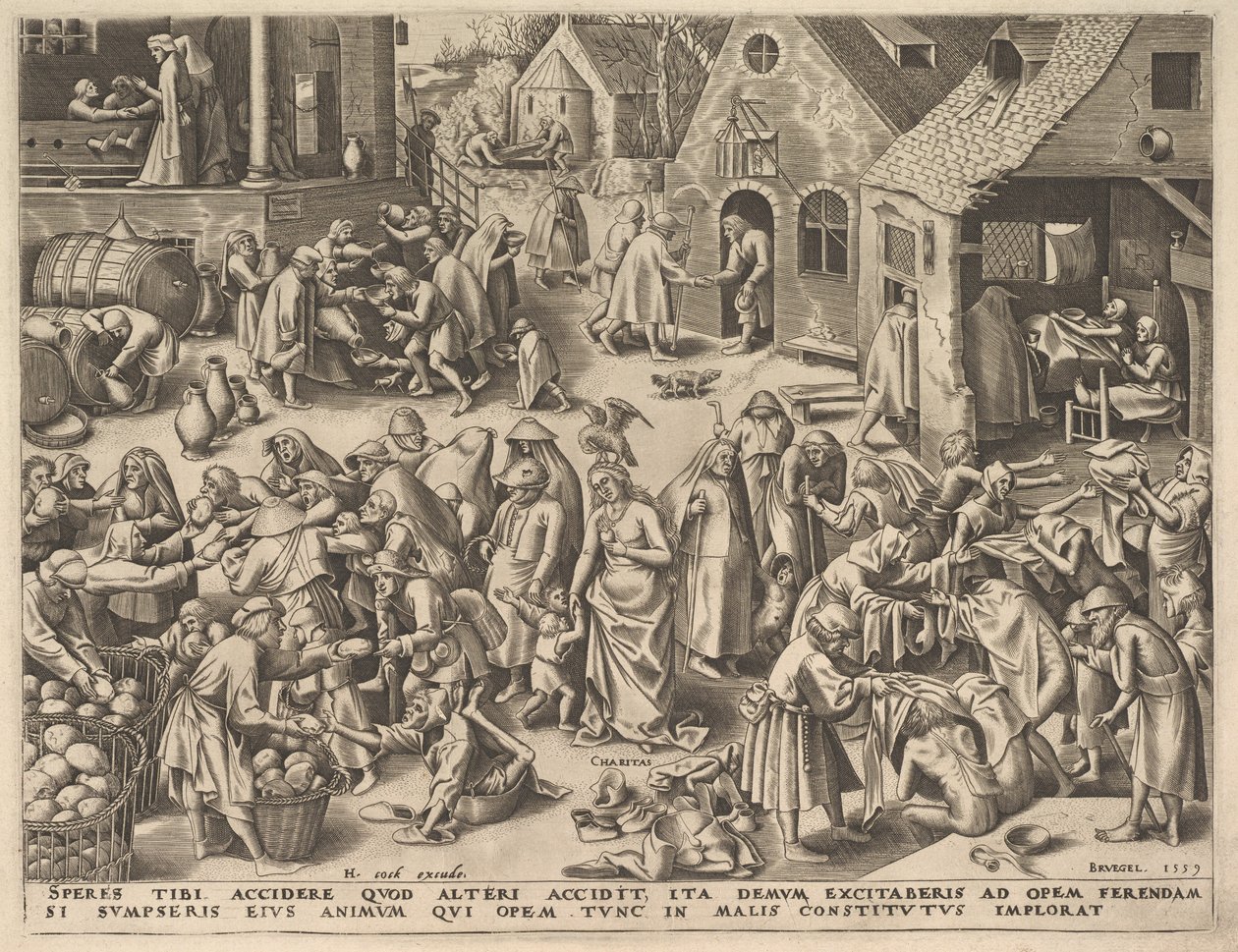 Charity Charitas hyveistä, 1559. tekijältä Philip Galle