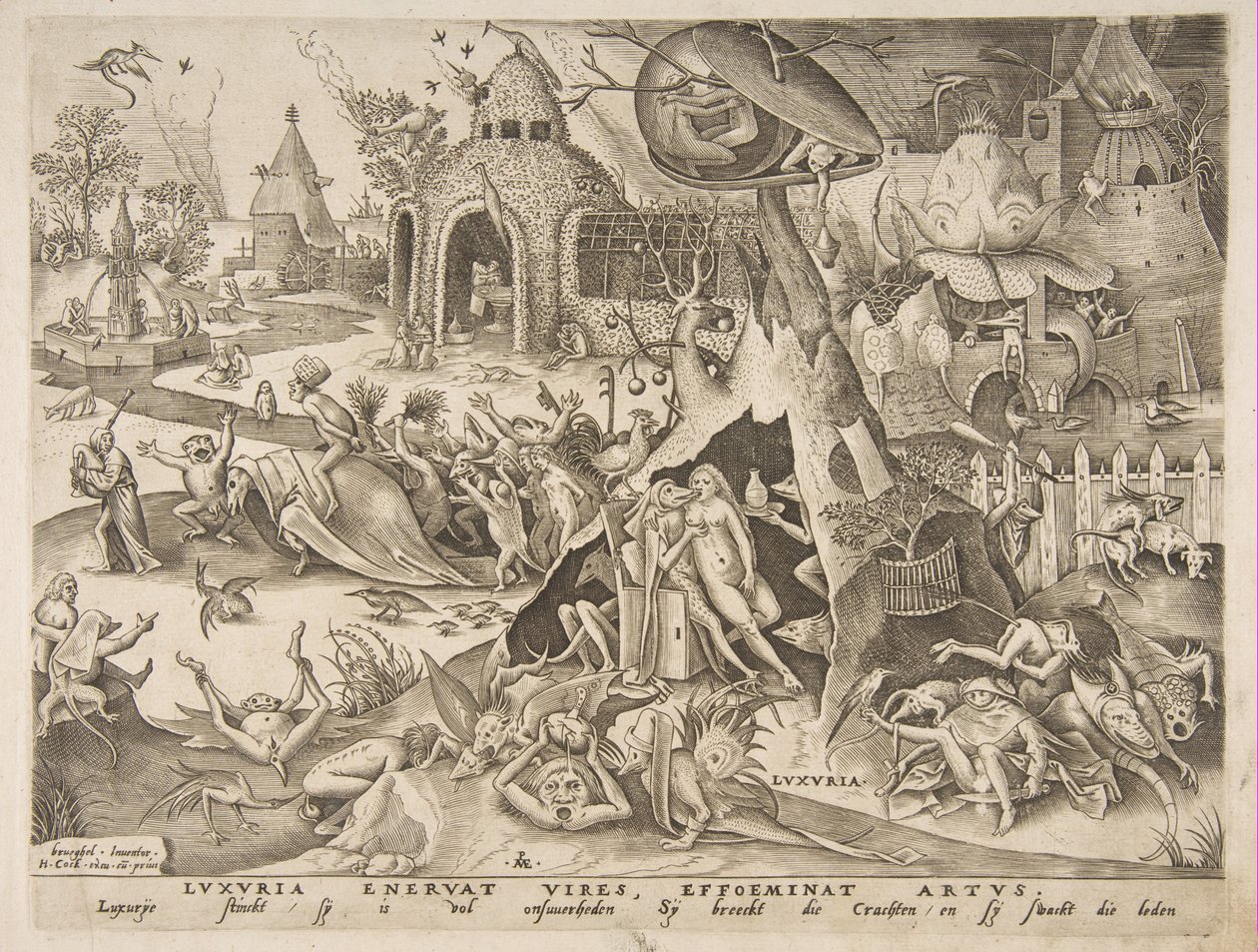 Lust Luxuria elokuvasta Seitsemän kuolemansyntiä, 1558. tekijältä Philip Galle