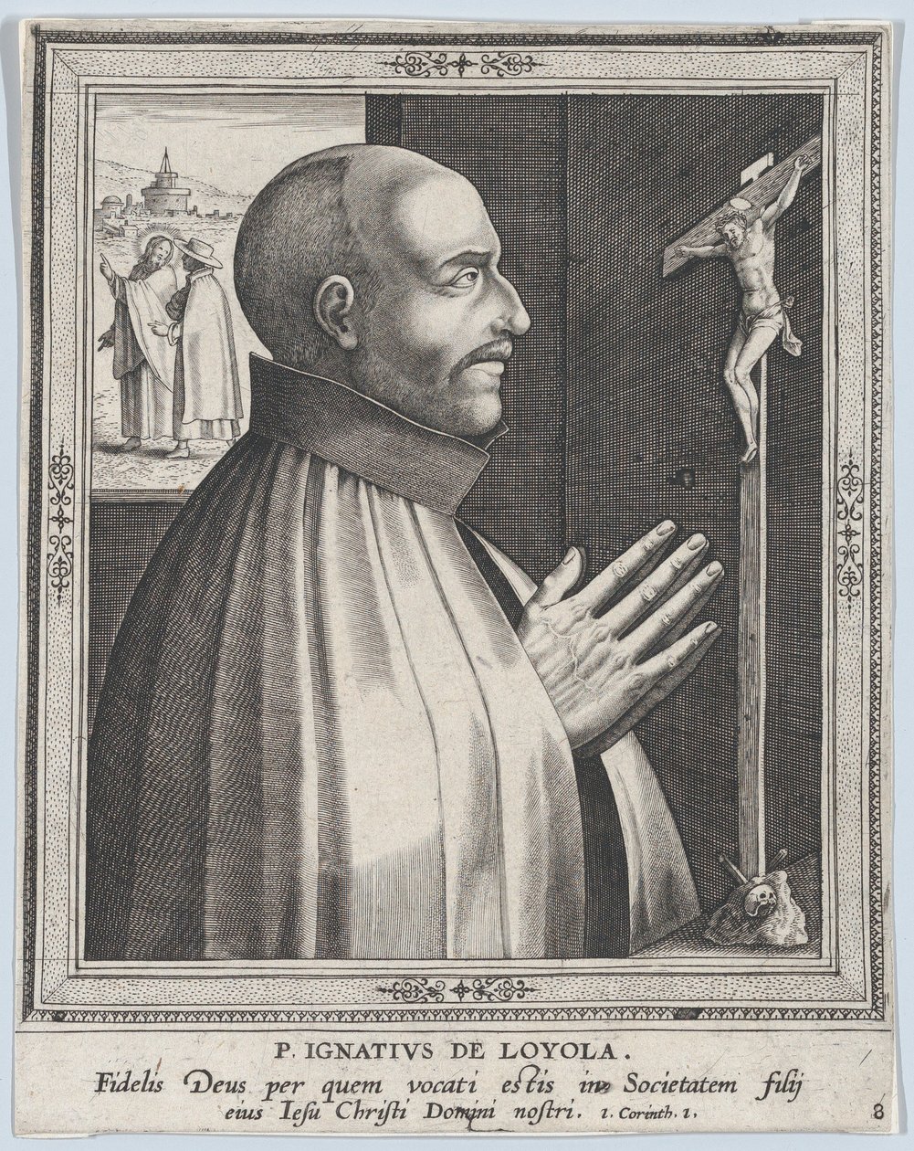 Pyhä Ignatius Loyolalainen, sarjasta Miesten perustajat, ennen vuotta 1610, ennen vuotta 1610 tekijältä Philip Galle