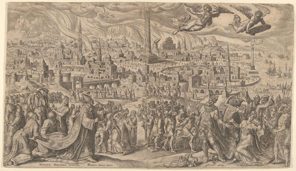 Babylonin kukistuminen, 1569. tekijältä Philip Galle