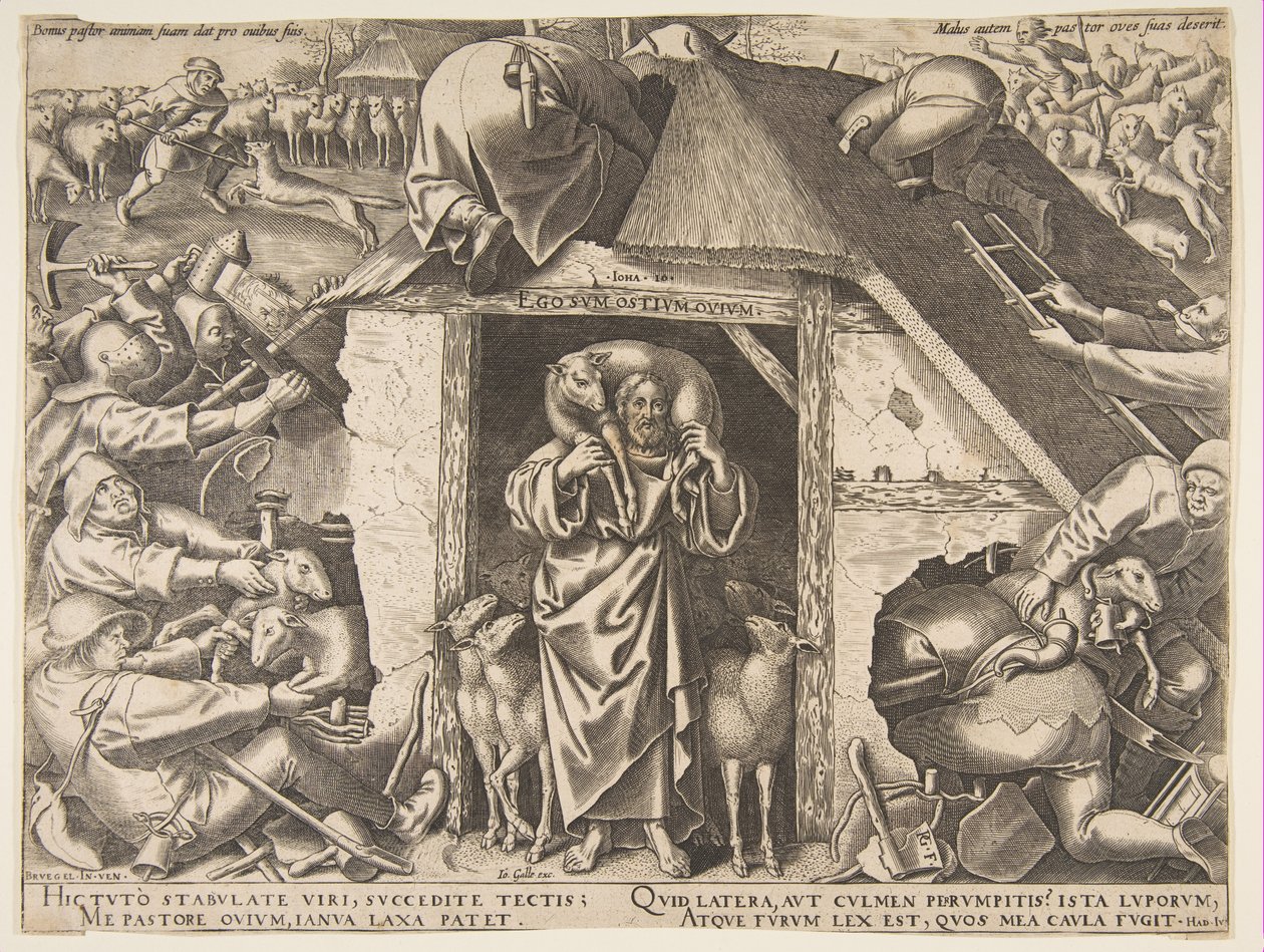 Vertaus hyvästä paimenesta, 1565. tekijältä Philip Galle
