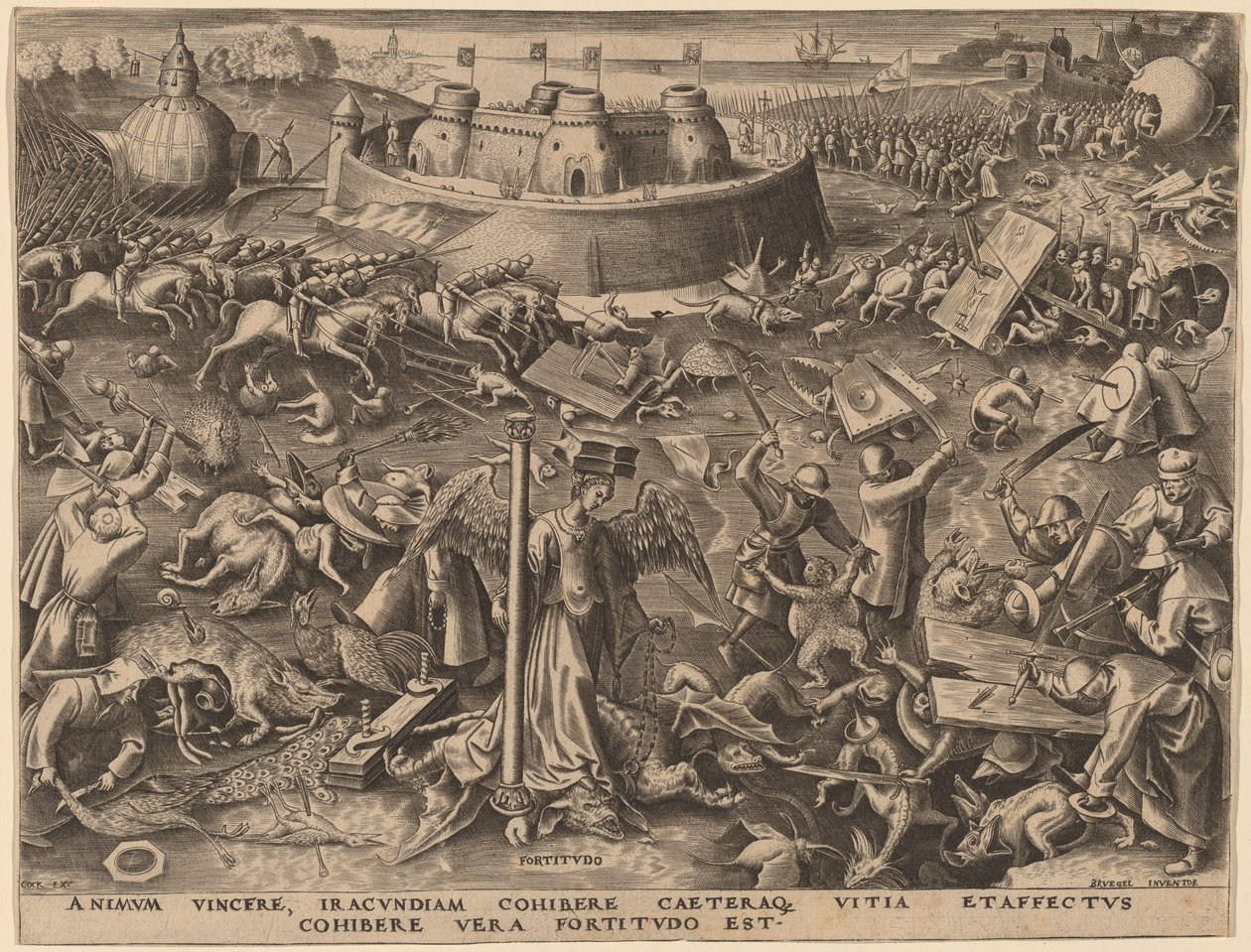 Rohkeus tekijältä Philip Galle after Pieter Bruegel the Elder