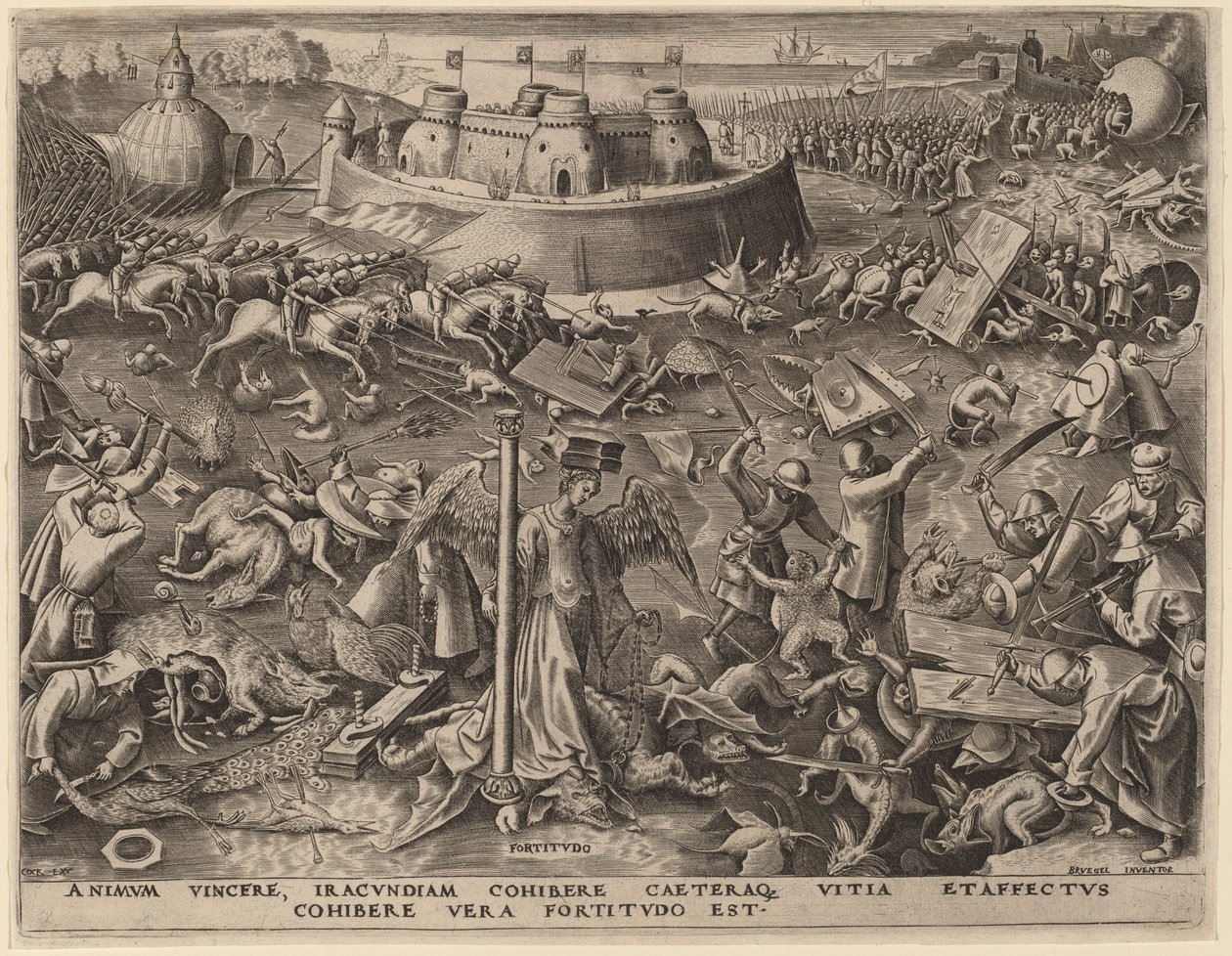 Rohkeus tekijältä Philip Galle after Pieter Bruegel the Elder