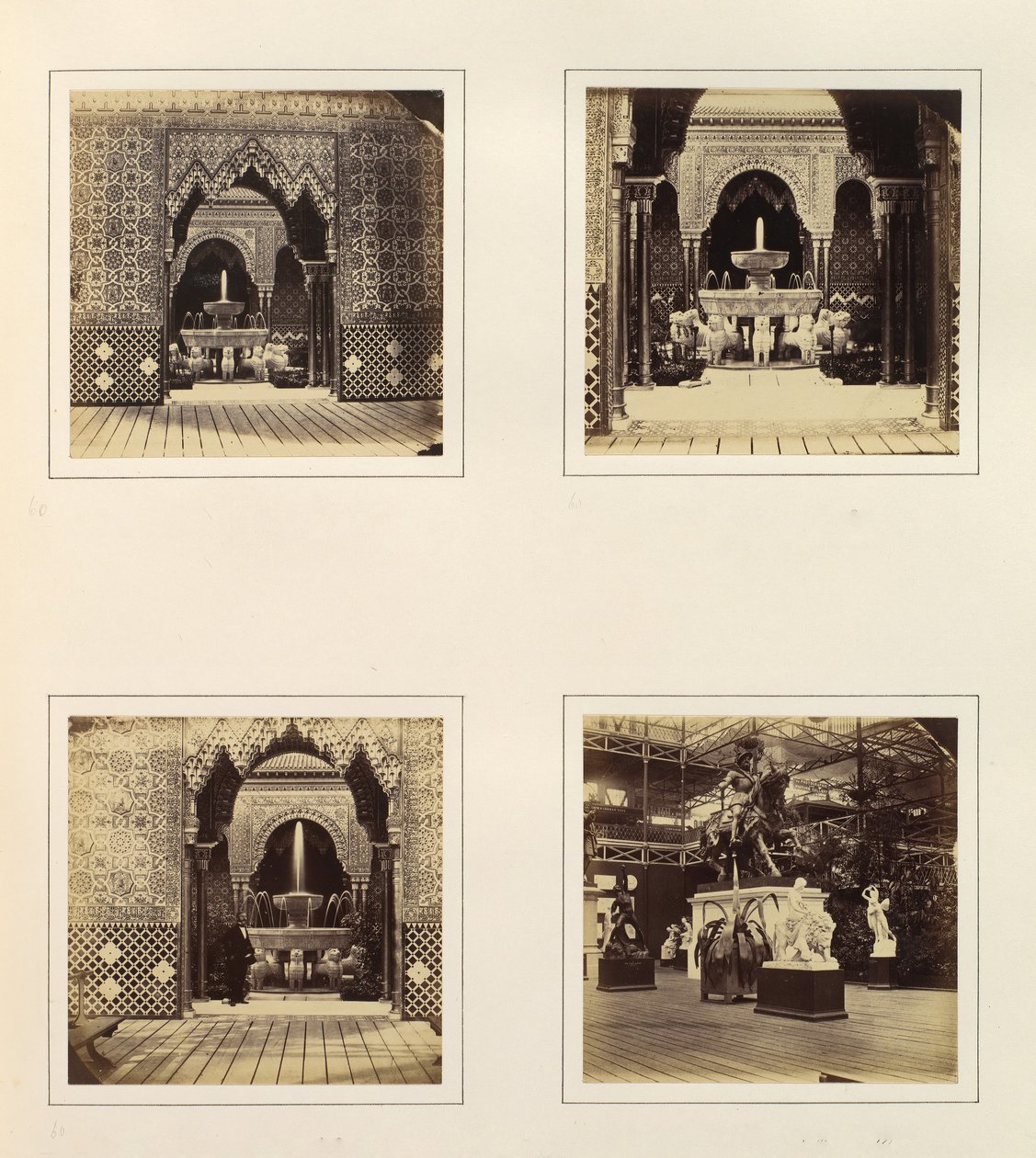 [Alhambra and Court of Lions, View in South Transept], n. 1859. tekijältä Philip Henry Delamotte.