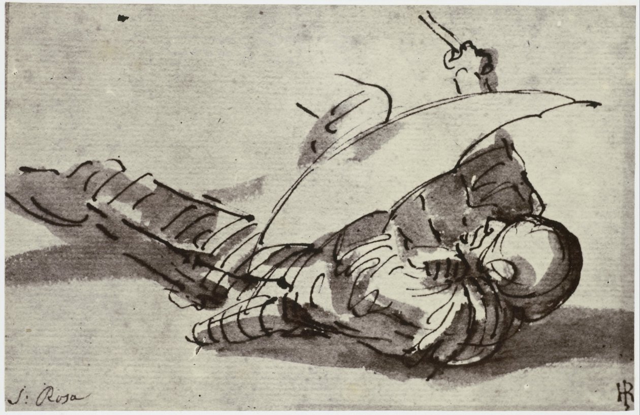Salvator Rosa, Haavoittunut sotilas tekijältä Philip Henry Delamotte
