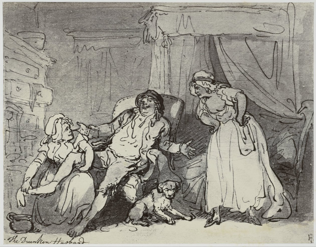 Thomas Rowlandson, humalainen aviomies tekijältä Philip Henry Delamotte