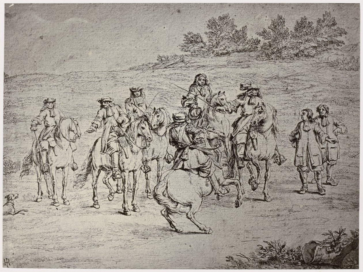 Van der Meulin [?], Ludvig XIV. ja Taiteilija tekijältä Philip Henry Delamotte