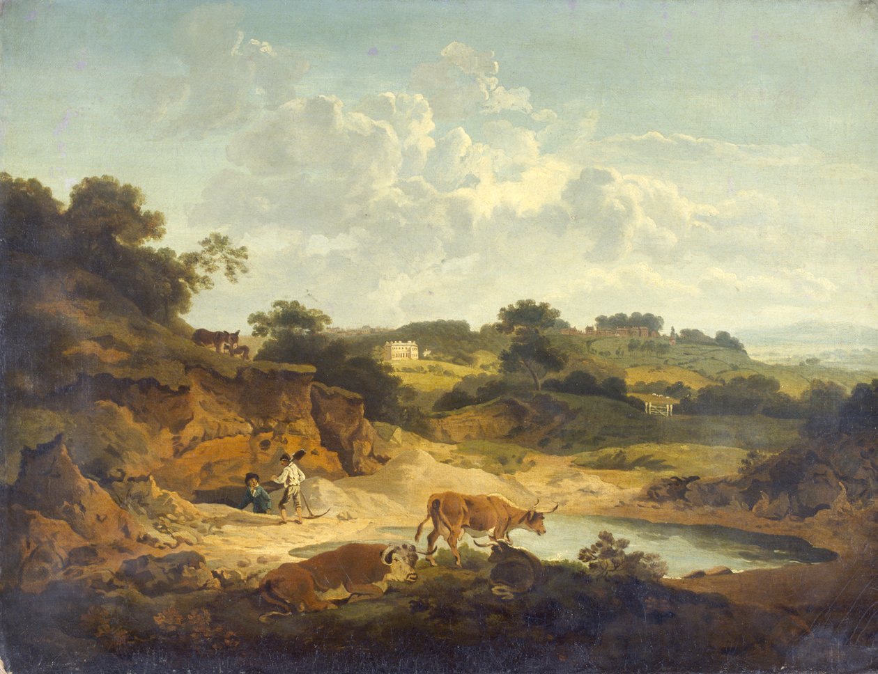 Maisema (öljy kankaalle) tekijältä Philip James de (1740 1812) Loutherbourg