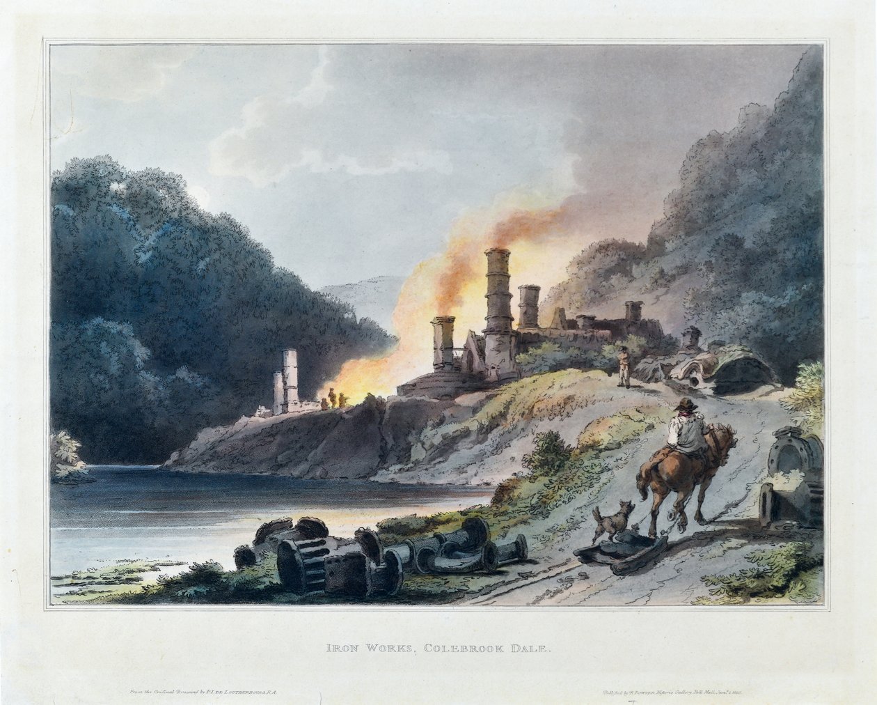 Rautatehdas, Colebrook Dale tekijältä Philip James de (1740 1812) Loutherbourg