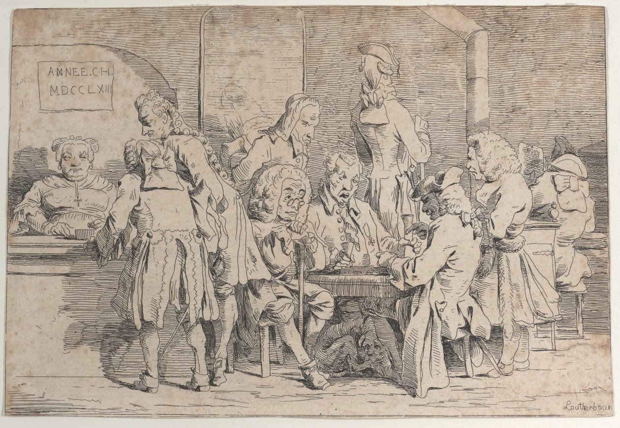 Pelaa Tric Tracia, 1763, 1763. tekijältä Philip James de Loutherbourg