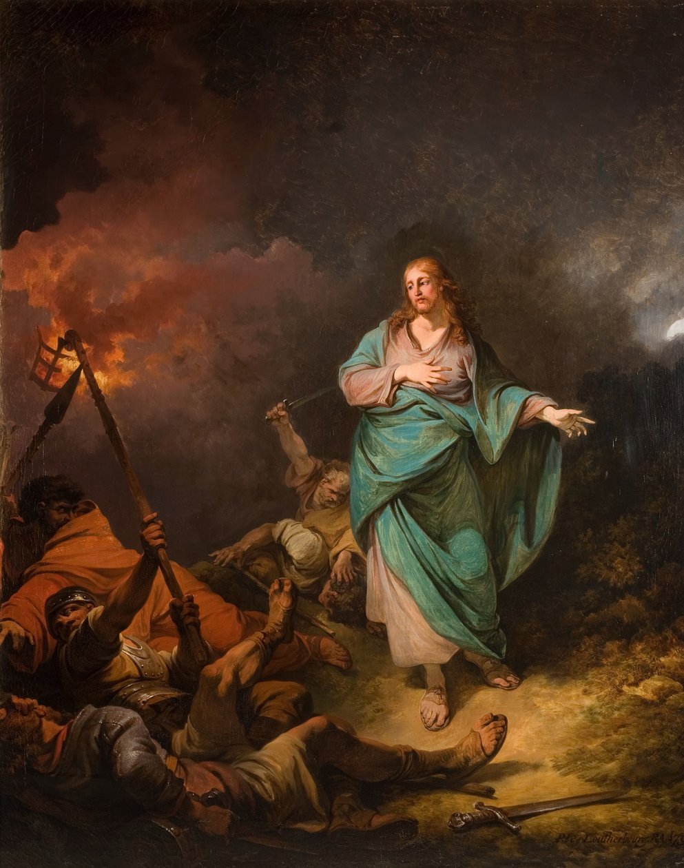 Kristuksen pettäminen, 1798. tekijältä Philip James de Loutherbourg
