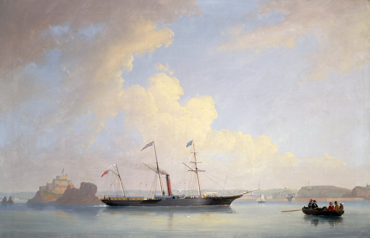 Screw Steamer Lady Bird Elizabeth Castlessa, Jerseyssä tekijältä Philip John (after) Ouless