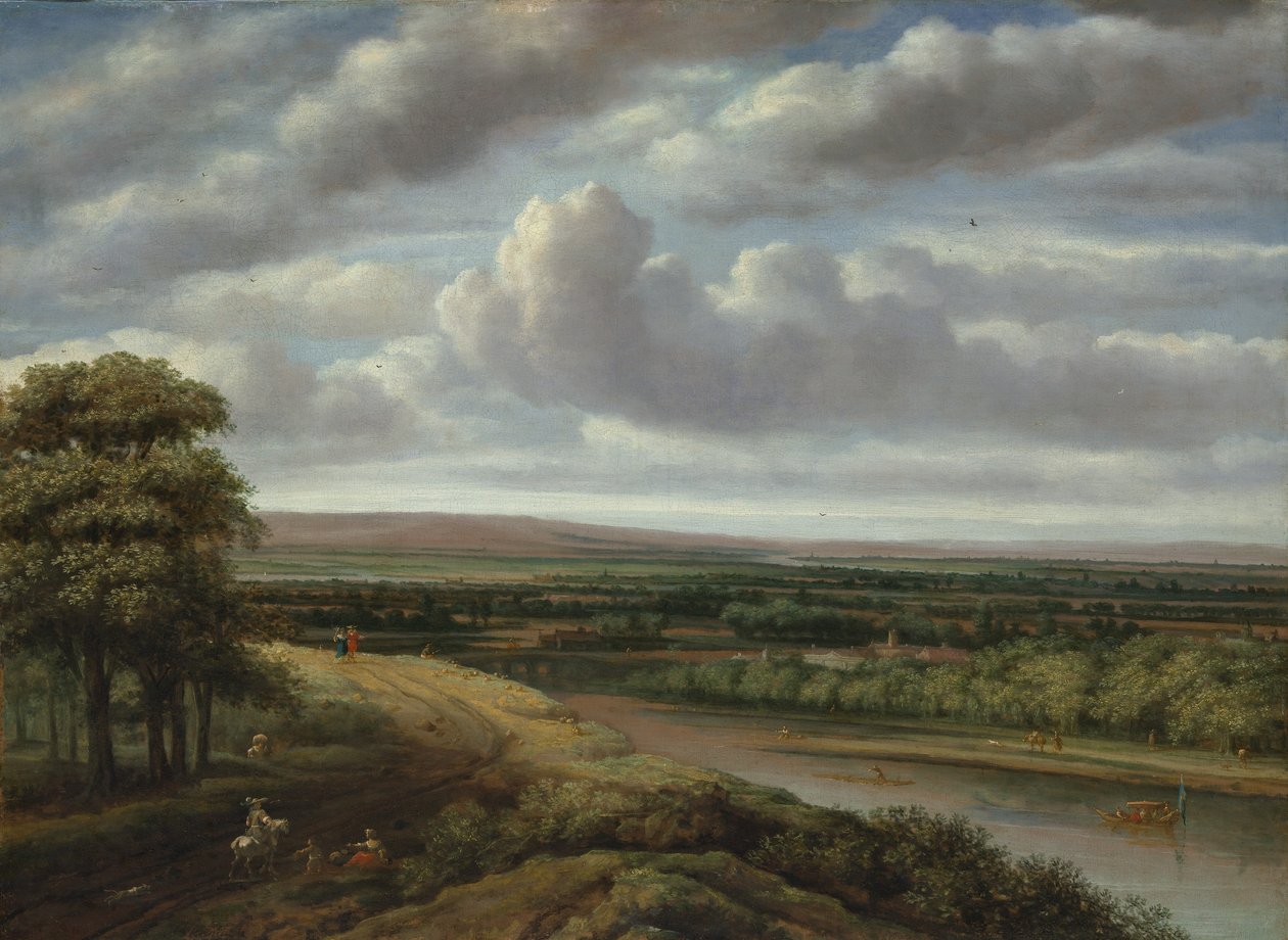 Laaja metsäinen maisema, 1670-luku. tekijältä Philip Koninck