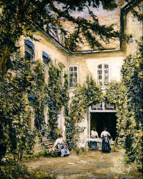Figuurit sisäpihalla, Montreuil-sur-Mer tekijältä Philip Wilson Steer