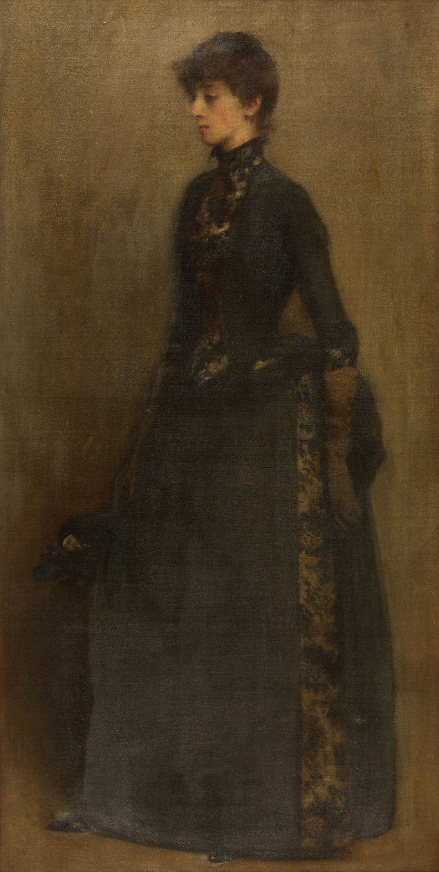 Lady in Grey: Mrs Montgomery (öljy kankaalle) tekijältä Philip Wilson Steer