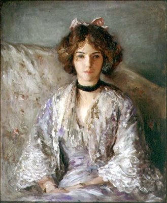 Neiti Ethel Warwickin muotokuva (öljy kankaalle) tekijältä Philip Wilson Steer