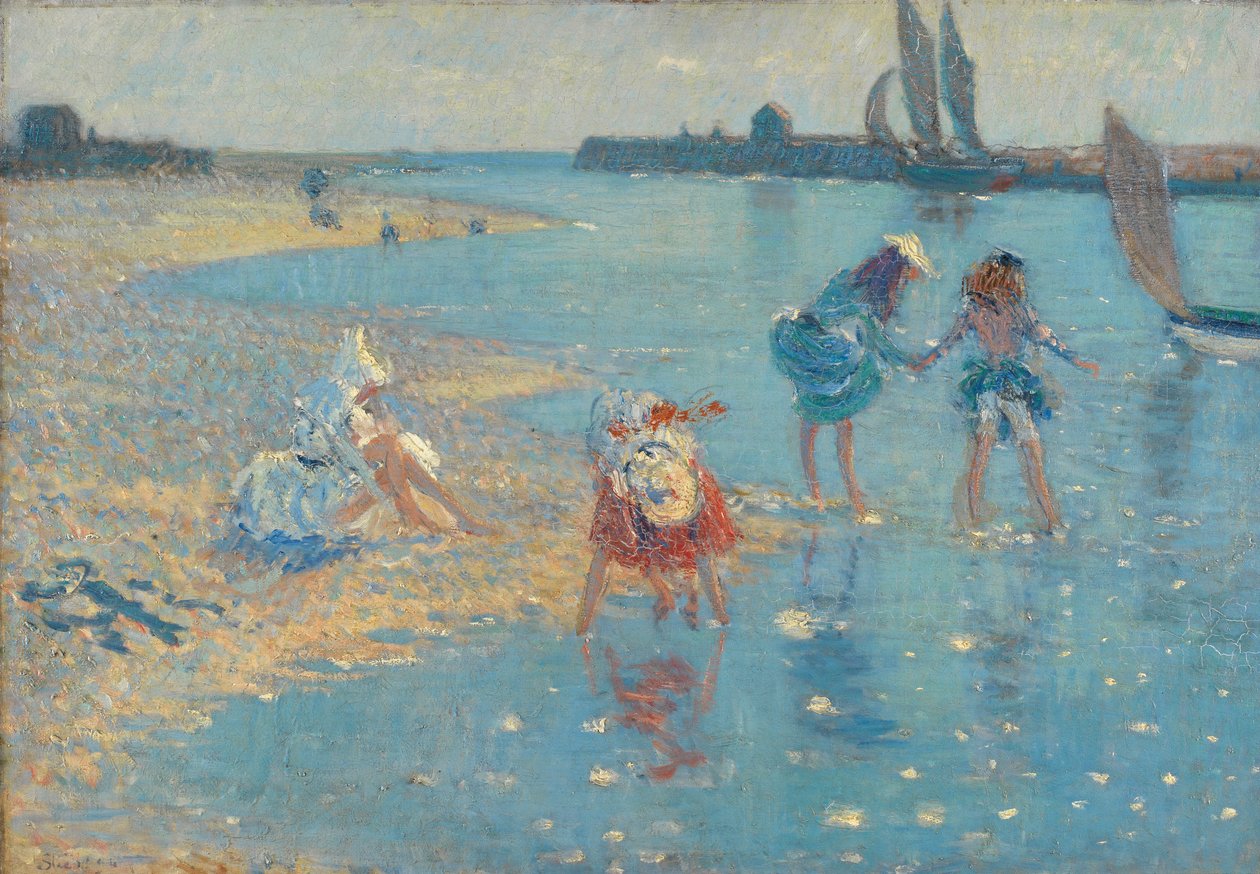 Walberswick, lapset melovat, 1891 tekijältä Philip Wilson Steer