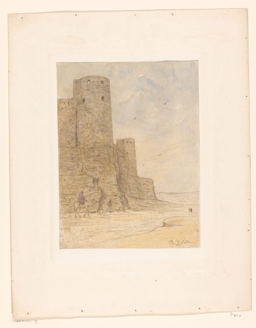 Linna erämaassa Les remparts de Salladin (alkuperäinen nimi) tekijältä Philip Zilcken (signed by artist)