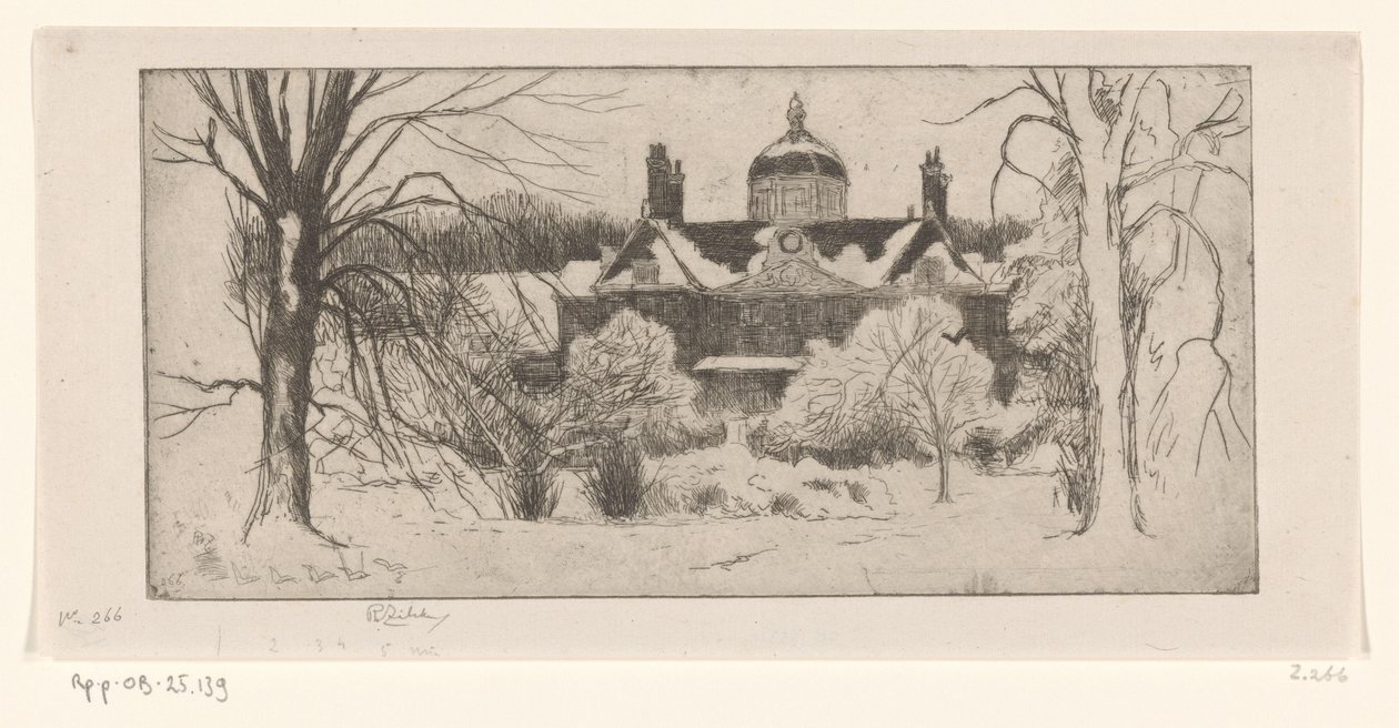 Huis ten Bosch lumessa La Maison du Bois, La Haye (alkuperäinen nimi) tekijältä Philip Zilcken (signed by artist)