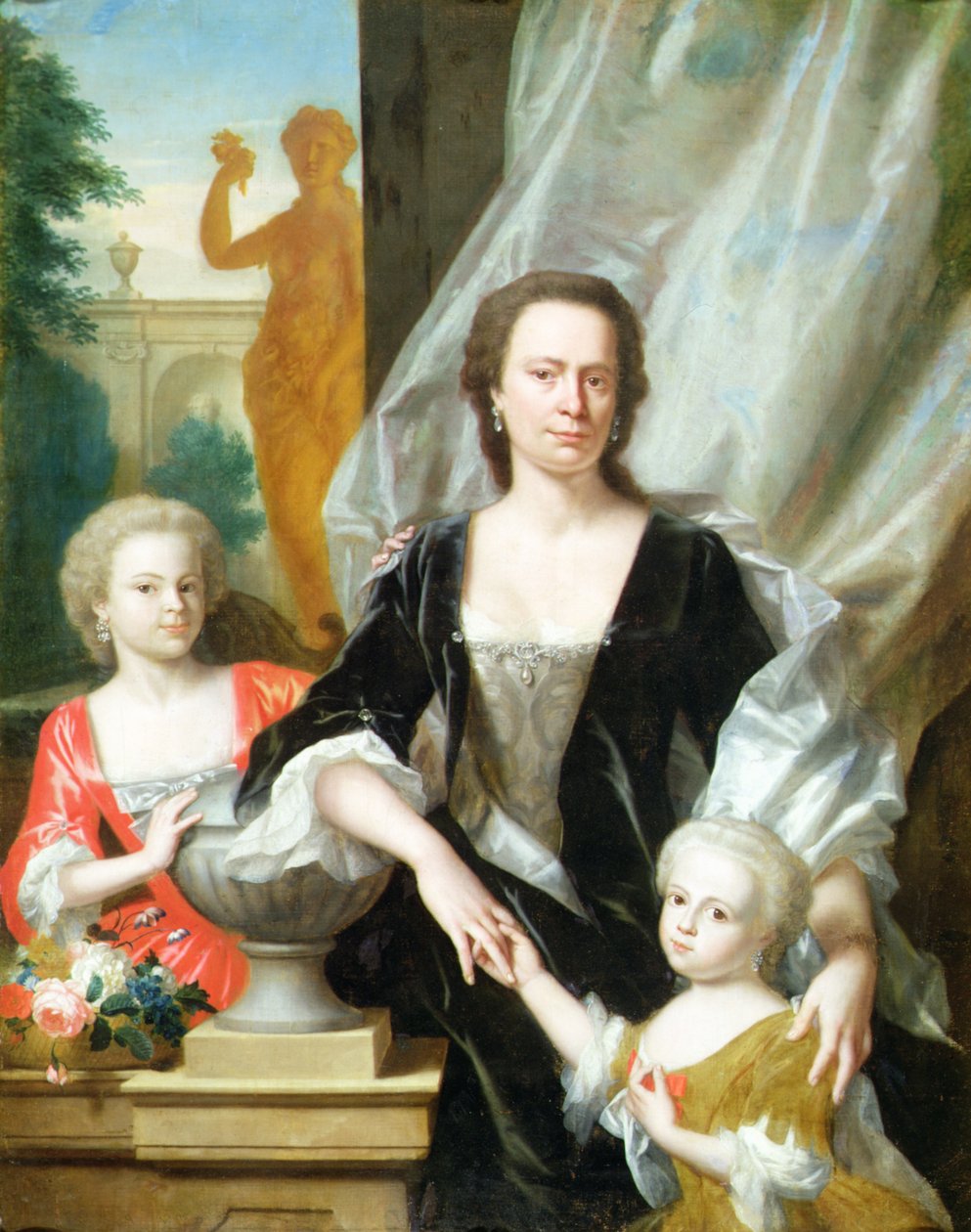 Sybilla Volkera Sighterman tyttäriensä kanssa tekijältä Philip van Dyck