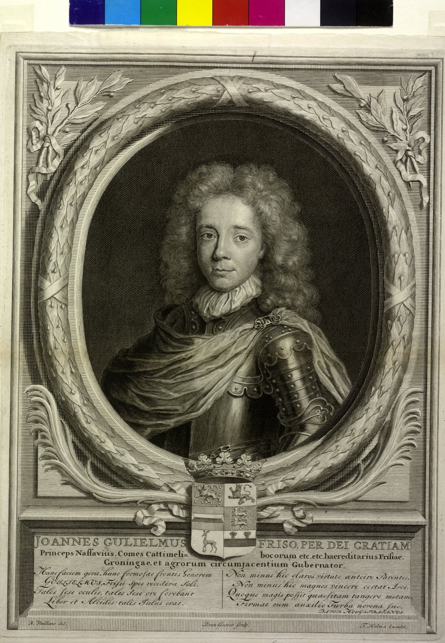 Nassau-Diezin kreivi Johann William Friso (tulosta) tekijältä Philip van Gunst