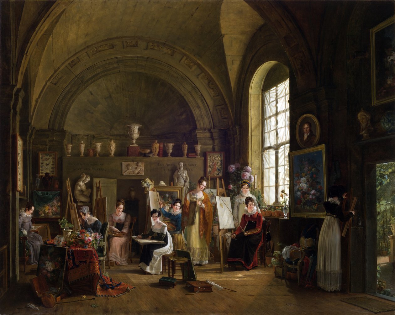 Van Daelin ja hänen opiskelijoidensa studion sisustus Sorbonnessa, 1816 tekijältä Philipe Jacques van Bree