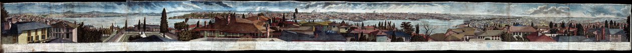 Panoraama Konstantinopolista Ruotsin palatsista vuonna 1740 tekijältä Philipp Ferdinand von Gudenus