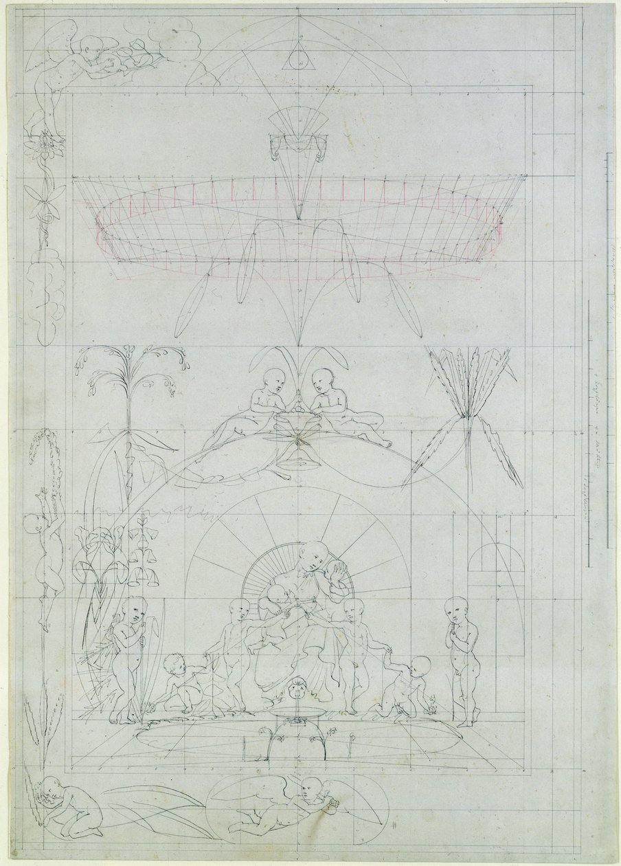 Päivä, 1803 (kynä ja pesu paperille) tekijältä Philipp Otto Runge