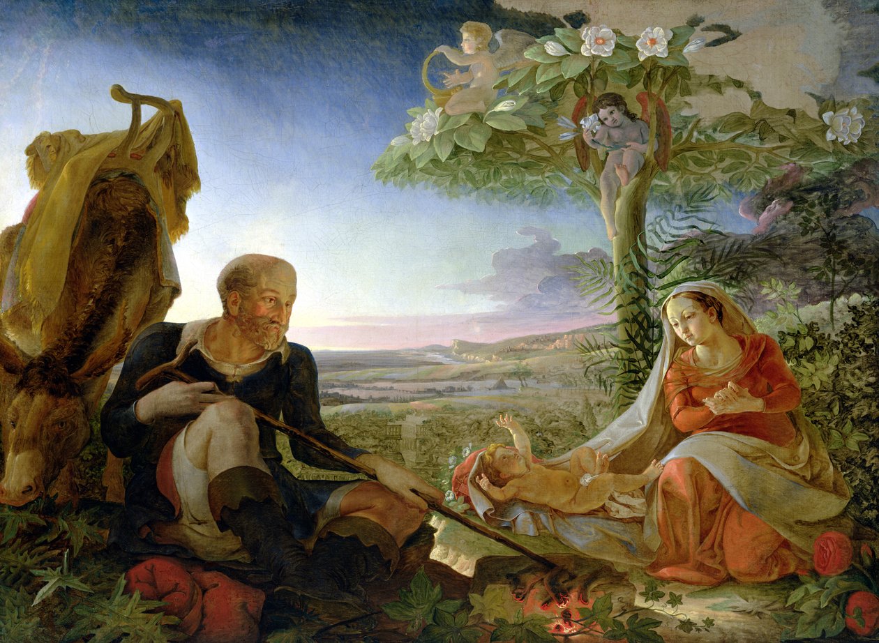 Lepää lennossa Egyptiin, 1805-6 tekijältä Philipp Otto Runge