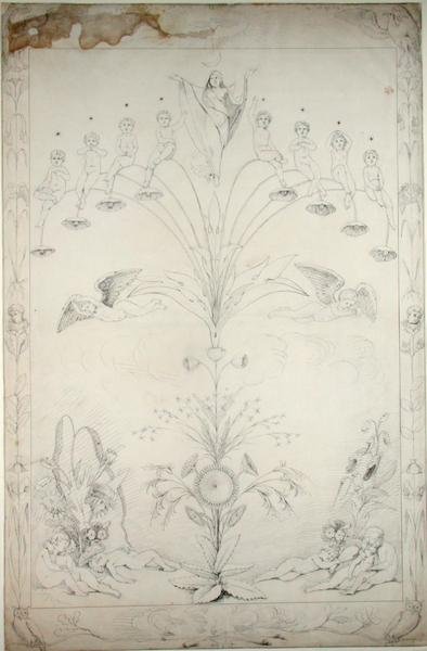 Yö, 1803 (kynä ja muste paperille) (katso 157644) tekijältä Philipp Otto Runge