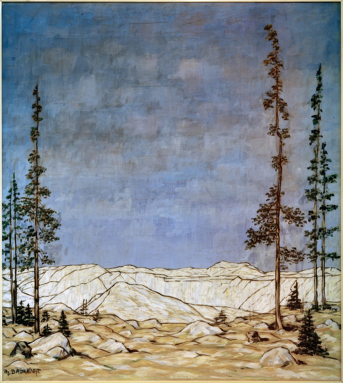 Vuoristomaisema, (talvimaisema) tekijältä Philipp Bauknecht