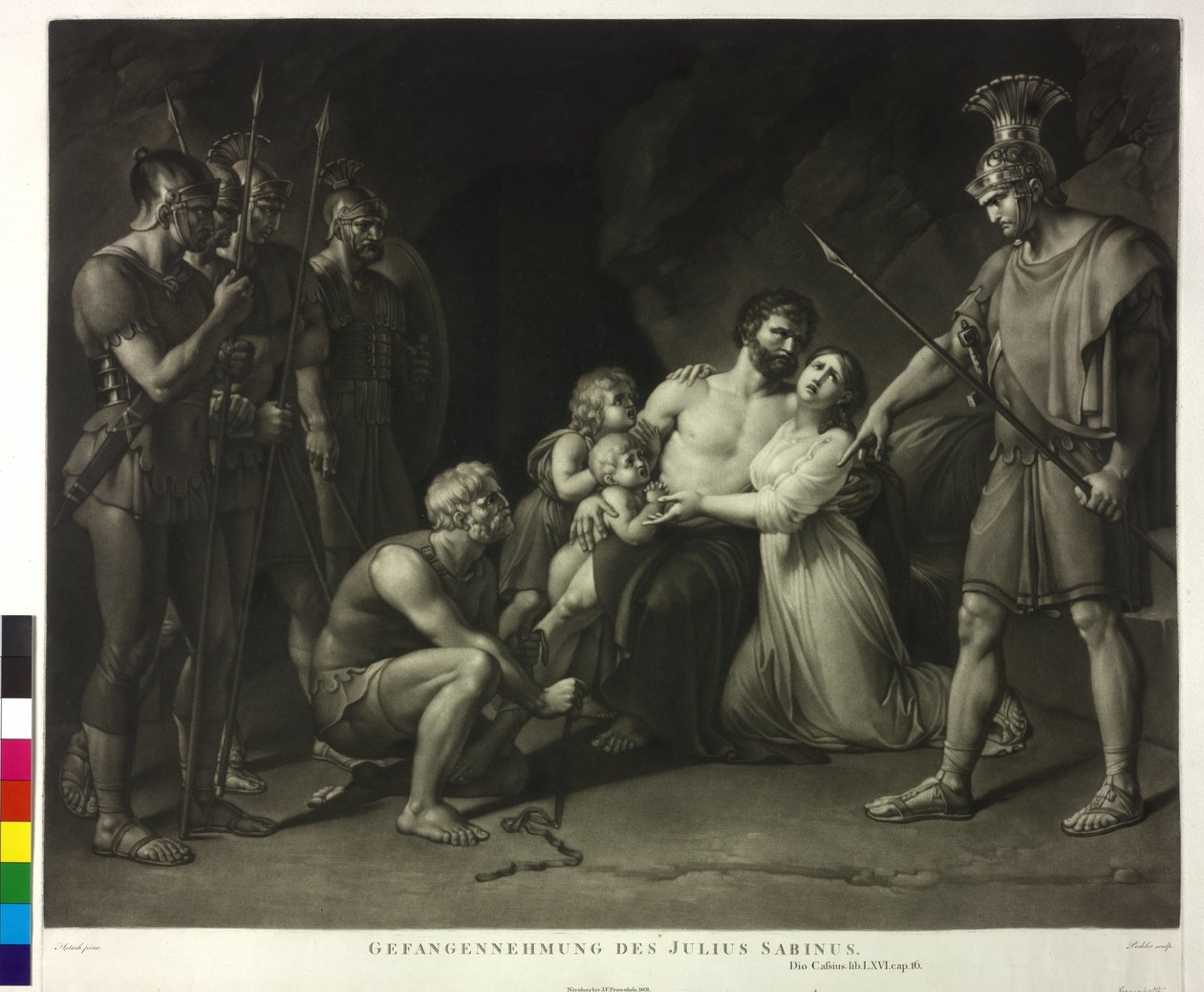 Julius Sabinuksen pidättäminen tekijältä Philipp Friedrich Hetsch