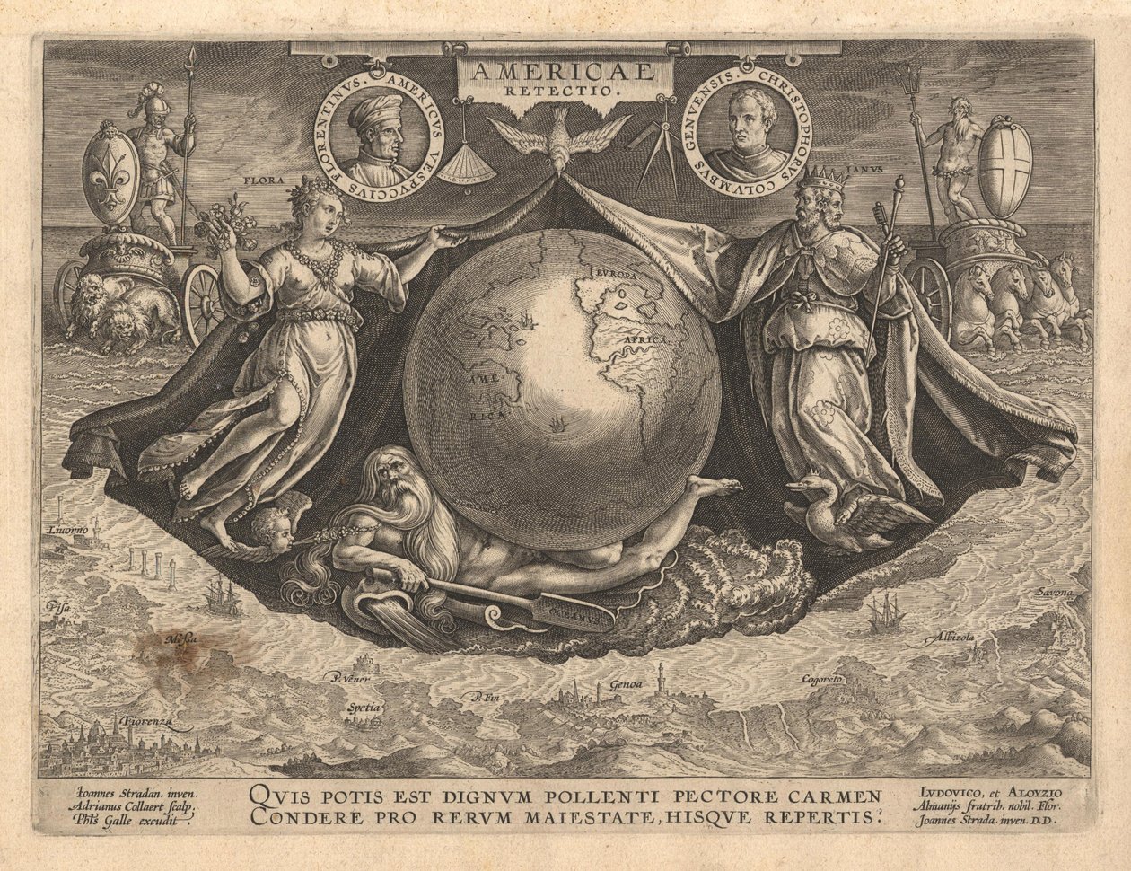 America Revetion kansi, 1591 tekijältä Philipp Galle