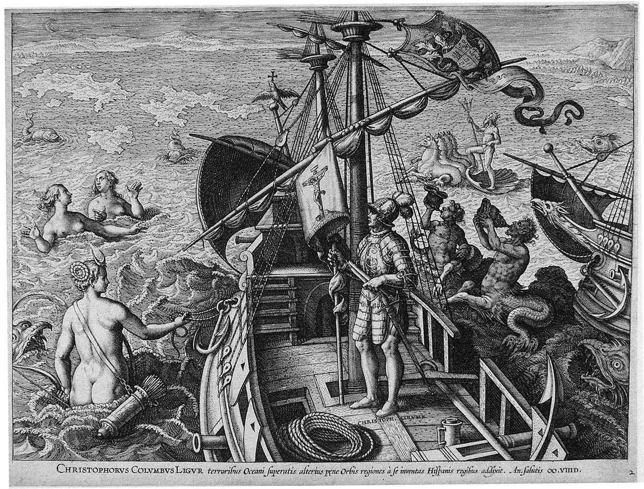 Christophorus Columbus Ligur America Retectio, 1591 tekijältä Philipp Galle