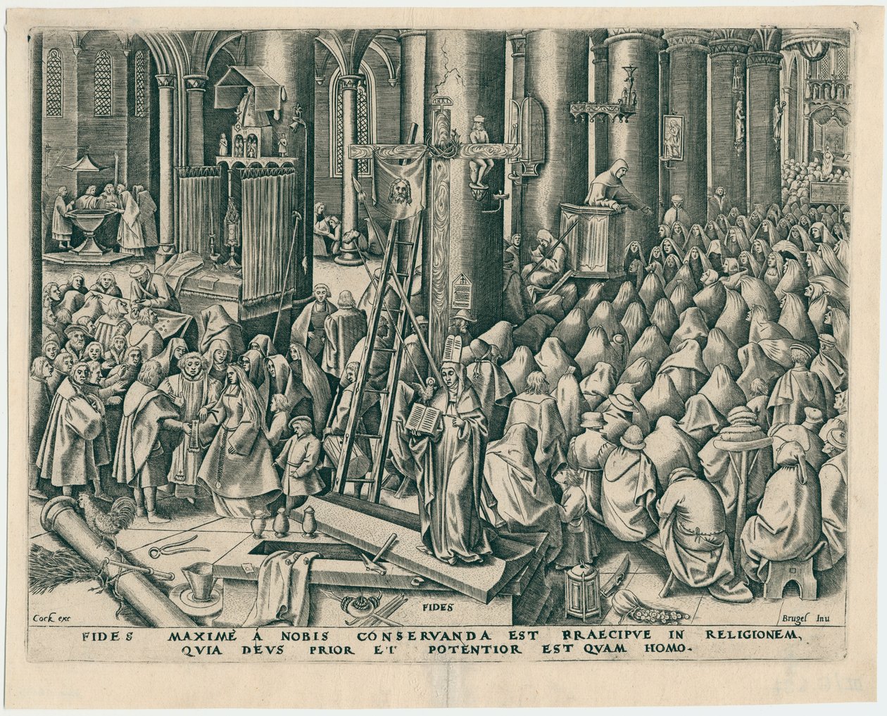 Fides Faith de Les set virtuts, 1559. finlandès tekijältä Philipp Galle