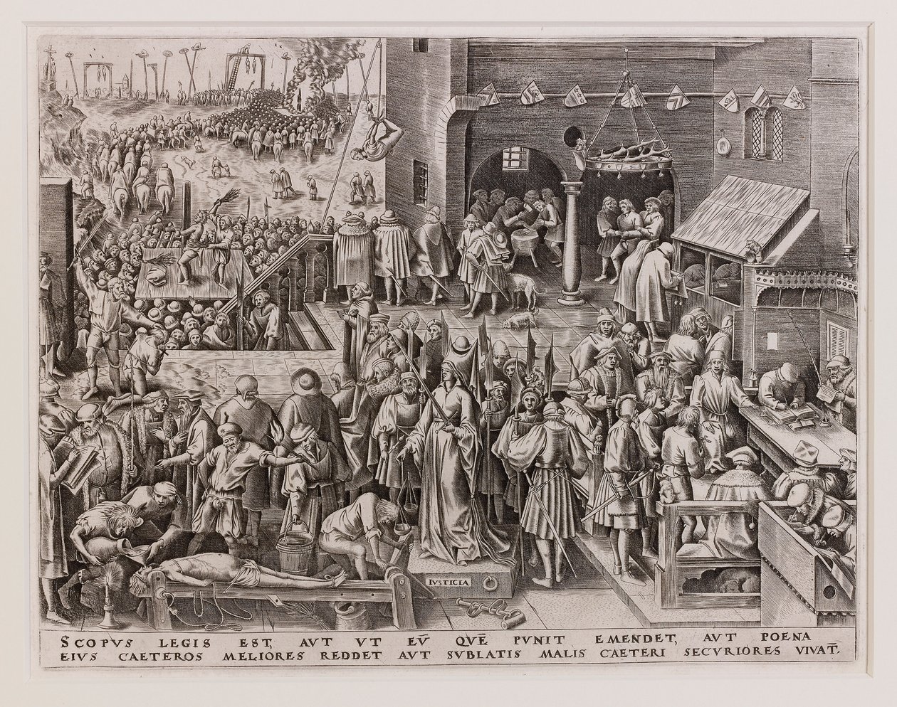 Oikeus, c. 1560. tekijältä Philipp Galle