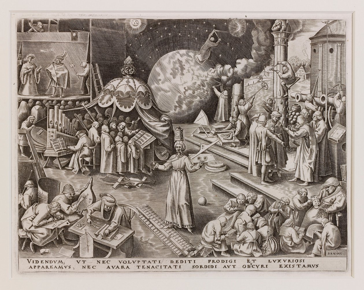 Temperantia Temperance seitsemästä hyveestä, 1560. tekijältä Philipp Galle