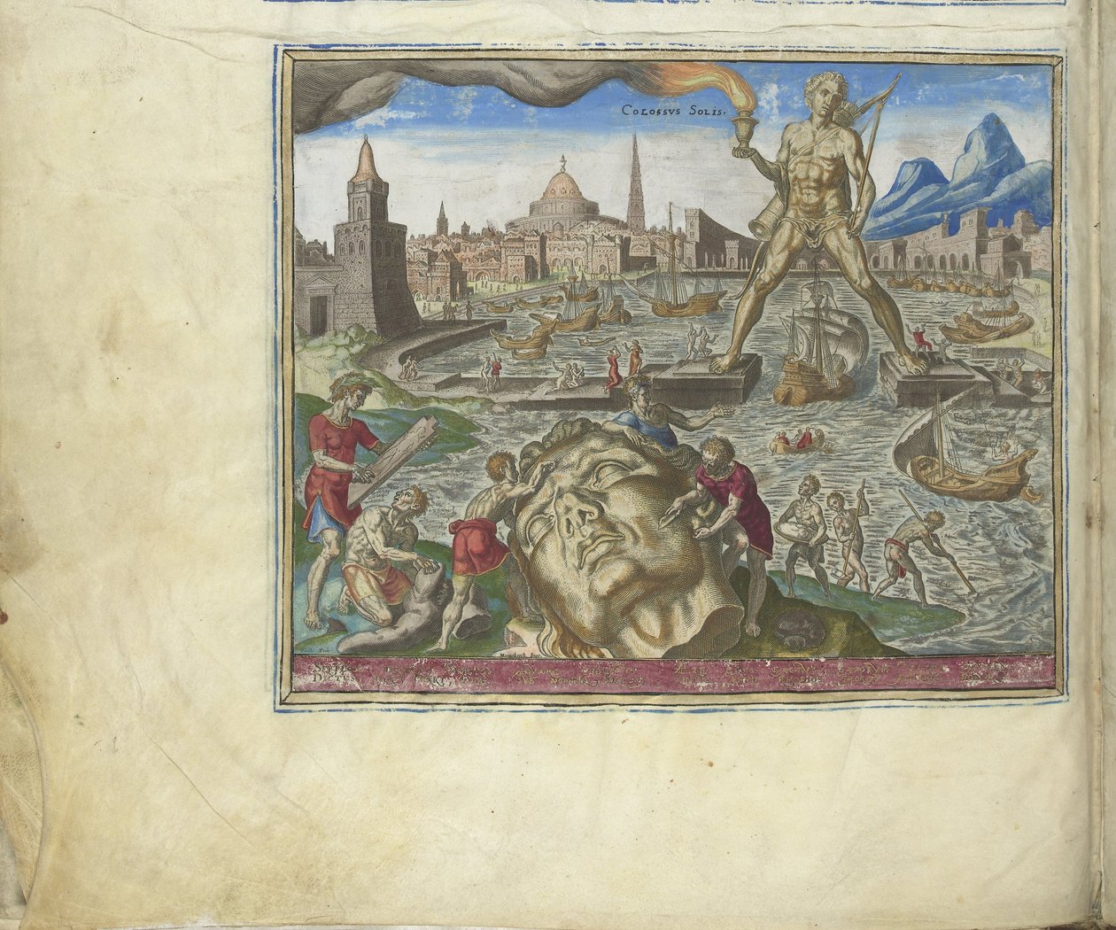 Rodoksen kolossi sarjasta Maailman kahdeksas ihme, 1572 tekijältä Philipp Galle
