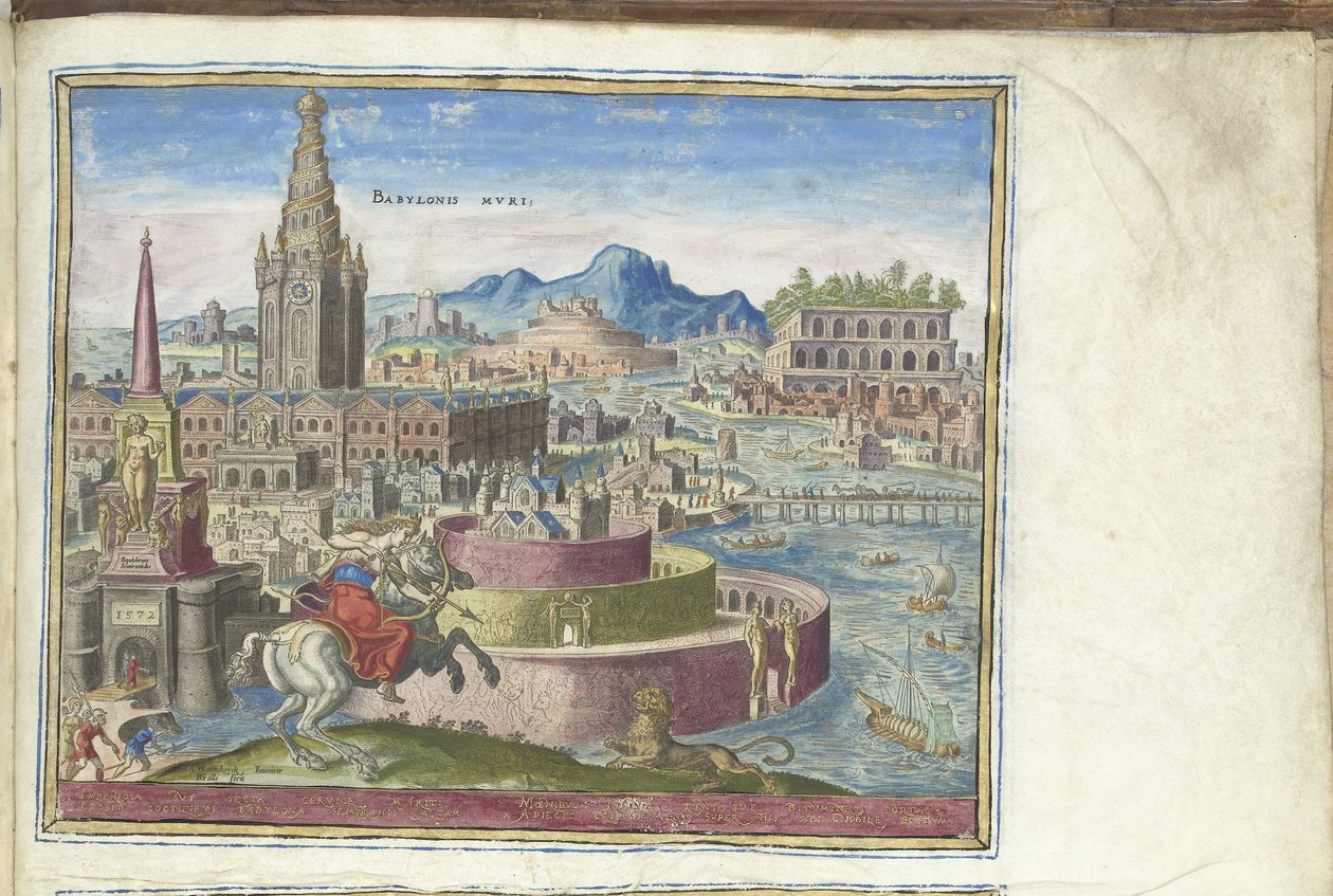 Babylonin muurit sarjasta Maailman kahdeksas ihme, 1572 tekijältä Philipp Galle