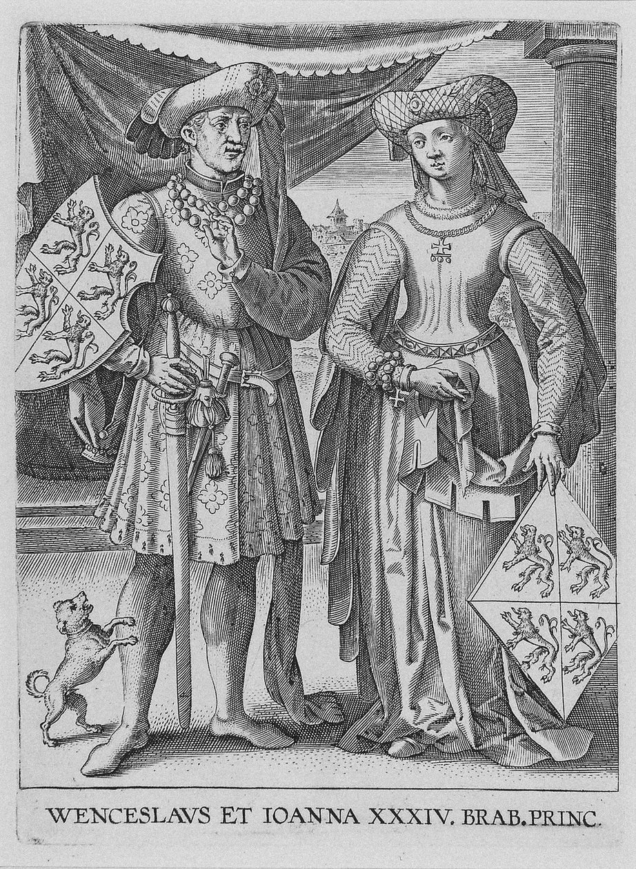 Venceslaus I, Luxemburgin herttua ja Joanna, Brabantin herttuatar, n. 1600 tekijältä Philipp Galle