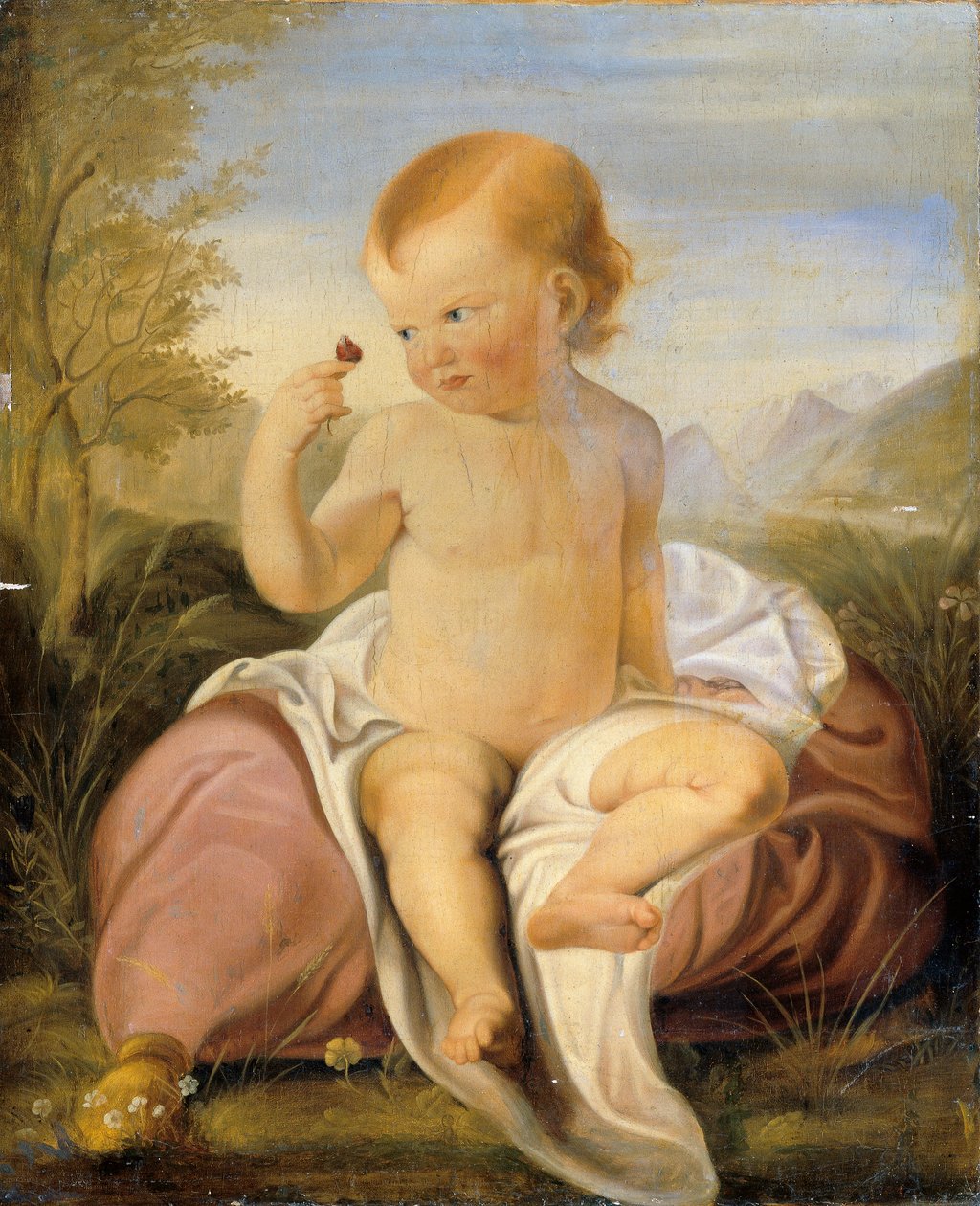 Lapsi makean herneen kukka kanssa tekijältä Philipp Otto Runge