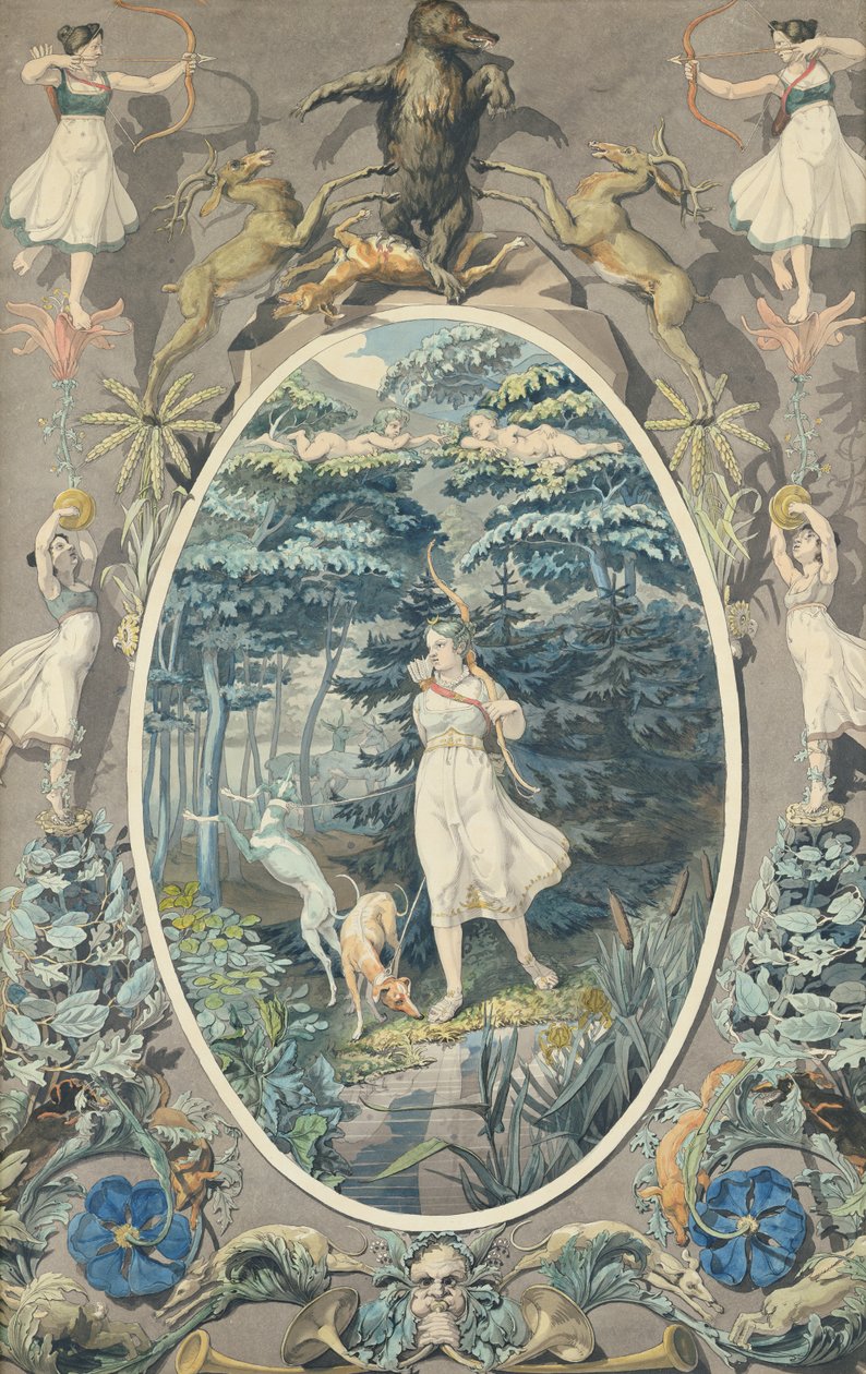 Metsästyksen ilo, 1808-9 (kynä ja wc paperille). tekijältä Philipp Otto Runge