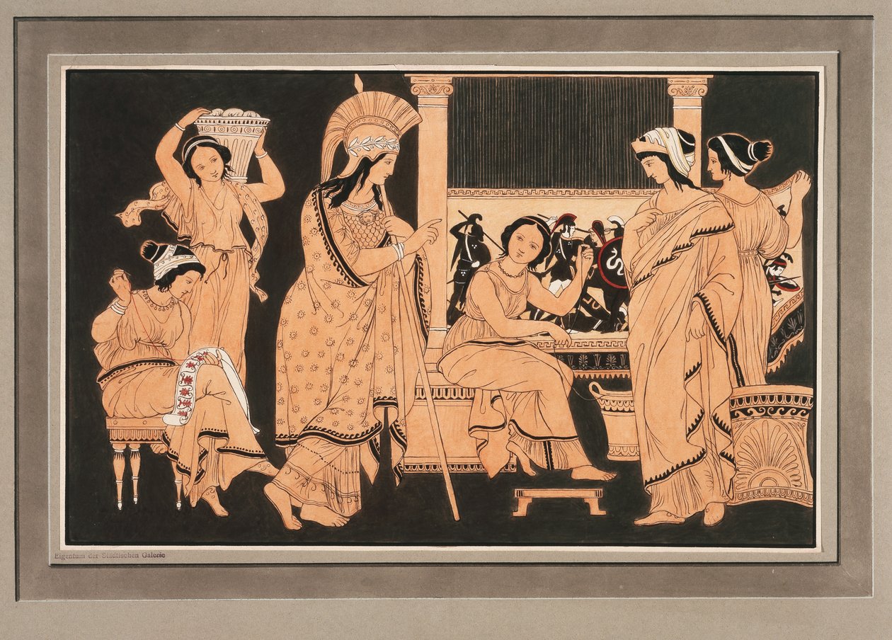 Athena bei der mit Webereien beschäftigten Penelope tekijältä Philipp Veit
