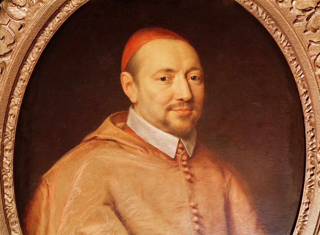 Kardinaali Pierre de Berullen (1575-1629) muotokuva (yksityiskohta) tekijältä Philippe de Champaigne