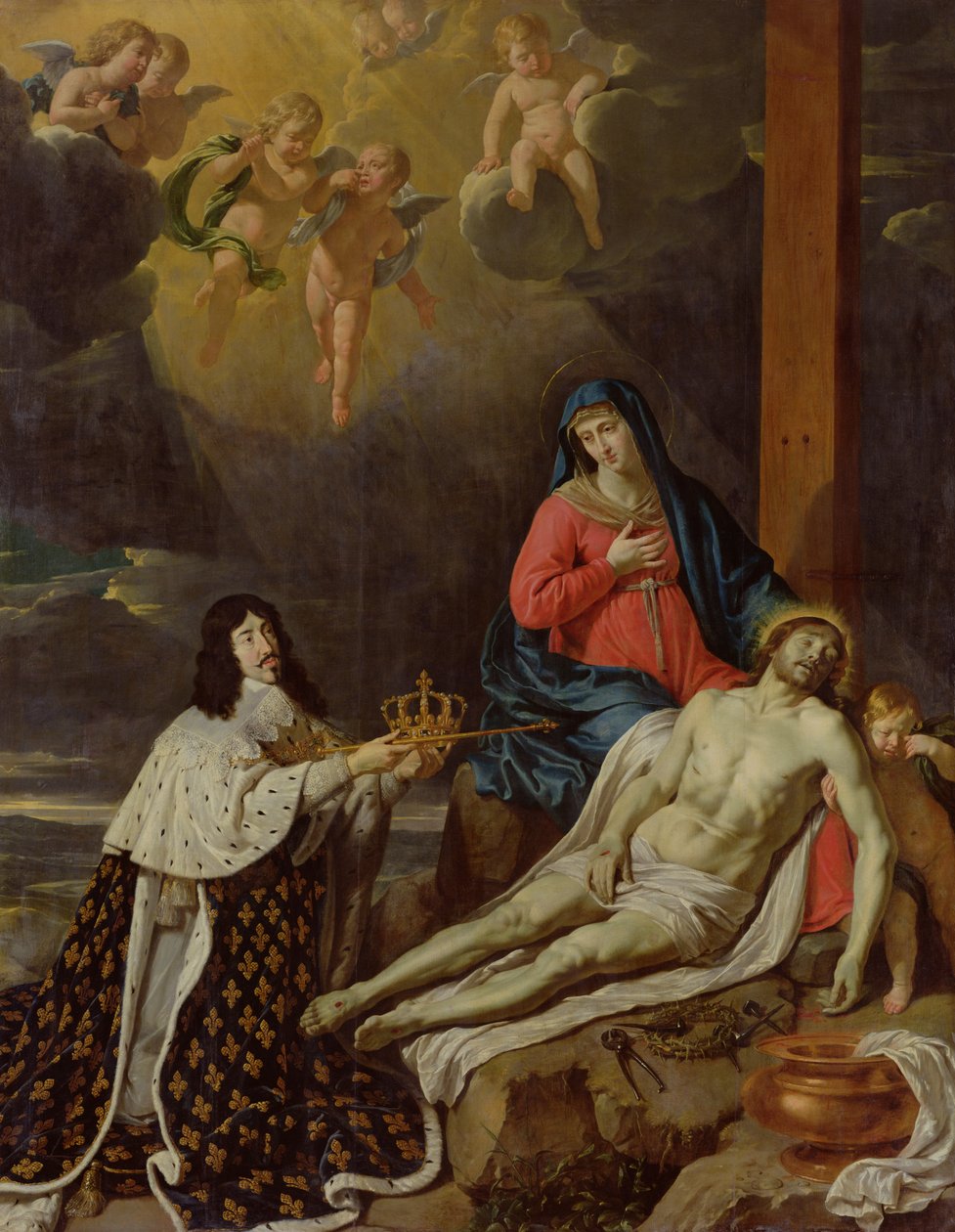 Ranskan ja Navarran kuninkaan Ludvig XIII:n (1601-43) vala, 1638. tekijältä Philippe de Champaigne