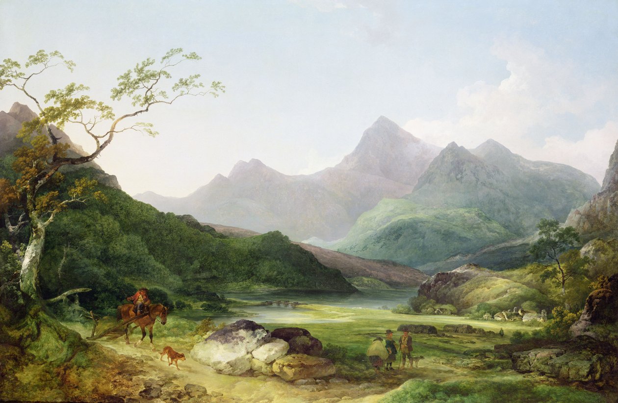 Näkymä Snowdonista Capel Curigilta, 1787 tekijältä Philippe Jacques de Loutherbourg